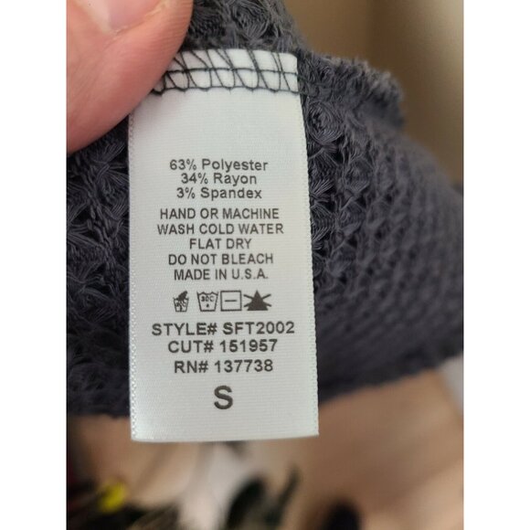 Pixley Stitch Fix Womens Cardigan Small Gray Long Sleeve Open Long Line Classic - Picture 6 of 6